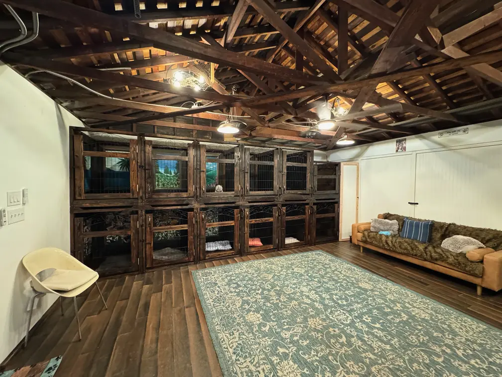 Interior view of the boarding facility